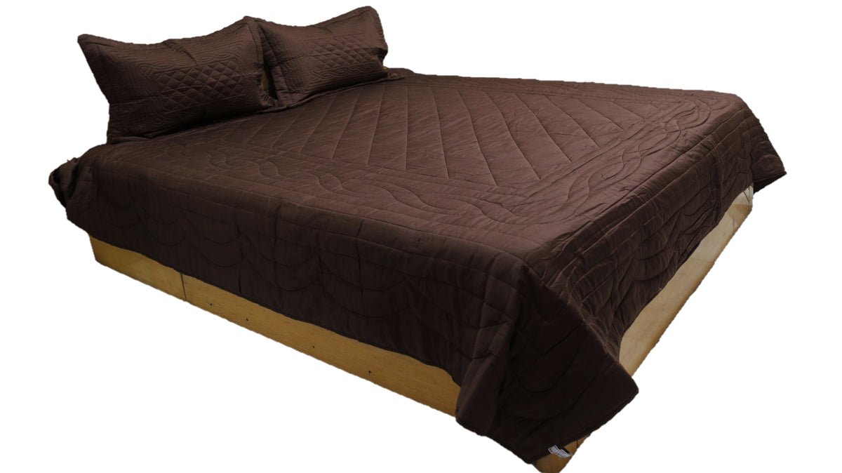 Brown Cotton AC Set front view