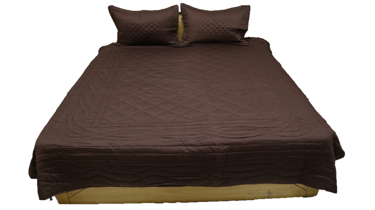 Brown Cotton AC Set front view