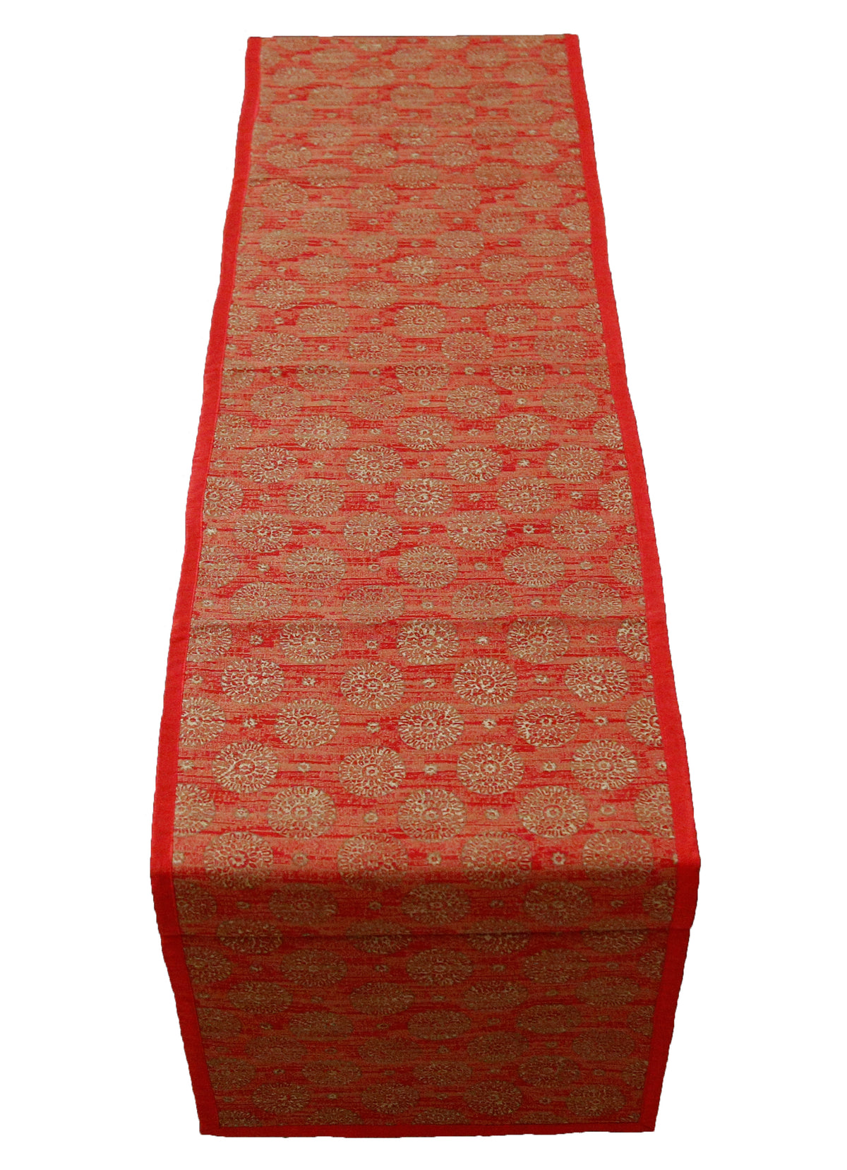 Maroon Dupion Silk Table Runner 13 X 90 inch front view