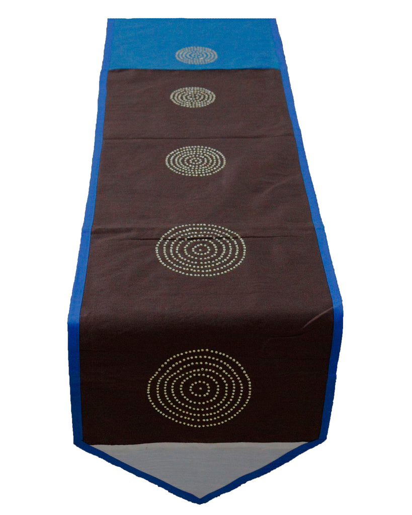 Sequence Work(14 X 90 Inch) Table Runner(Multi)-Dupion Silk - Jagdish Store Online Since 1965