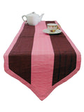 Reversible Quilted (16 X 100 Inch) Table Runner(Pink/Maroon)-Polyester - Jagdish Store Online Since 1965