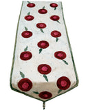Flower Patch  (18 X 90 Inch) Table Runner(Cream)-Velvet - Jagdish Store Online Since 1965