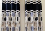 (Black) Curtain Self Design- Polyester - Jagdish Store Online Since 1965