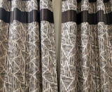 (Brown) Curtain Self Design- Polyester(9 X 4 Feet) - Jagdish Store Online Since 1965
