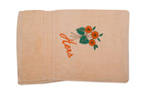 Peach Cotton Bath Towel Embroidery (30 X 60 Inch) - Jagdish Store Online Since 1965