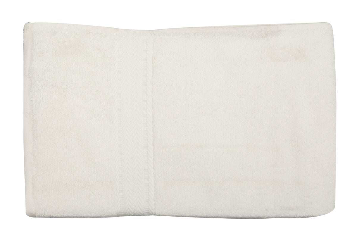 Beige Plain Cotton Bath Towel 30x60 inch front view