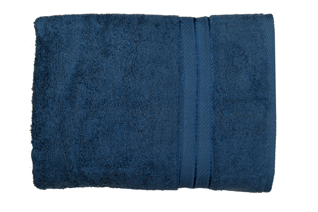 Blue Cotton Bath Towel Plain(30 X 60 Inch) - Jagdish Store Online Since 1965