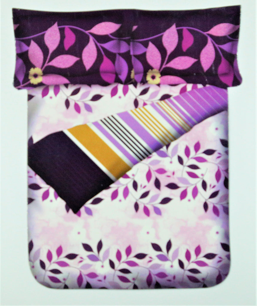Floral print Cotton Bedsheet(90 X 108 Inch) Set -(1 bedsheet+ 2 Pillow Covers) - Jagdish Store Online Since 1965