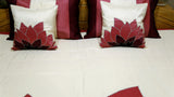 Patch Work PolySilk Quilted BedCover Set-(1 bedcover+ 2 Pillow Covers + 2 Cushion Covers) - Jagdish Store Karol Bagh Online Since 1965