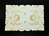 (Cream) Embroidery Table Mat-Linen(7 PCS Set) - Jagdish Store Online Since 1965