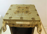 Hand Embroidery  (40 X 40 Inch) Table Cover(Mehendi Green)-Organza - Jagdish Store Online Since 1965