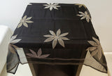 Patch Work (40 X 40 Inch) Table Cover(Black)-Organza - Jagdish Store Online Since 1965