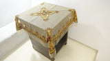 Hand Embroidery  (40 X 40 Inch) Table Cover(Golden)-Net - Jagdish Store Online Since 1965