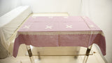 Plain with Fancy Lace (36 X 54 Inch) Table Cover(Lavender)-Linen - Jagdish Store Online Since 1965