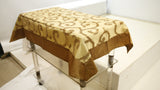 Embroidery  (36 X 54 Inch) Table Cover(Golden)-Sheer - Jagdish Store Online Since 1965