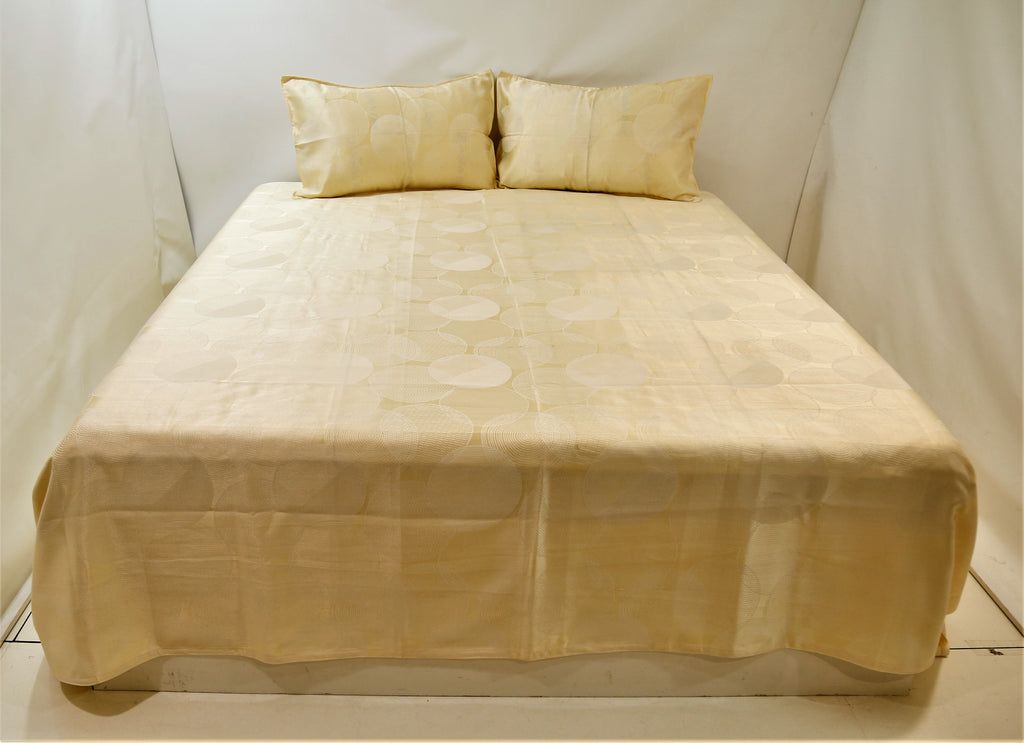 Self Design Polyester BedCover 108 X 108 Inch Set-(1 bedcover+ 2 Pillow Covers) - Jagdish Store Online Since 1965