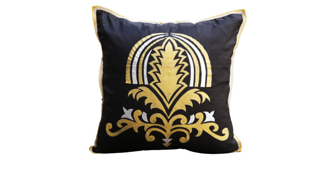 Hand Printed Black Cushion Cover - Jagdish Store Online 