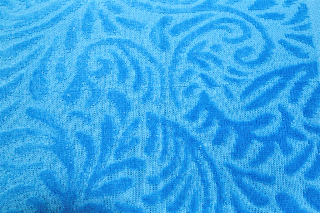 (Turquoise ) Self Design Cotton Bath Towel(30 X 60 Inch) - Jagdish Store Online Since 1965