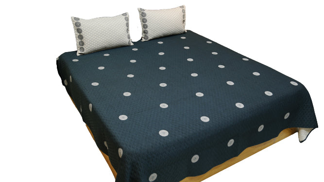 Coral Double Bed Cover Set (1 bedcover+ 2 Pillow Covers) - Jagdish Store Online 
