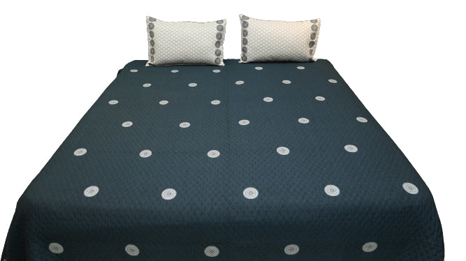 Coral Double Bed Cover Set (1 bedcover+ 2 Pillow Covers) - Jagdish Store Online 