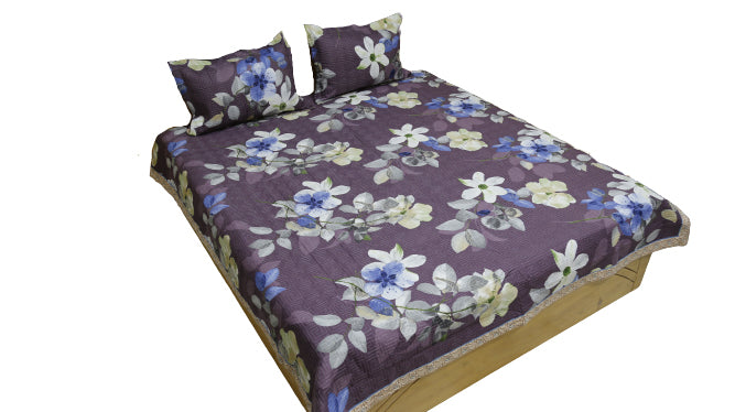 Carlton Double Bed Cover Set (1 bedcover+ 2 Pillow Covers) - Jagdish Store Online 