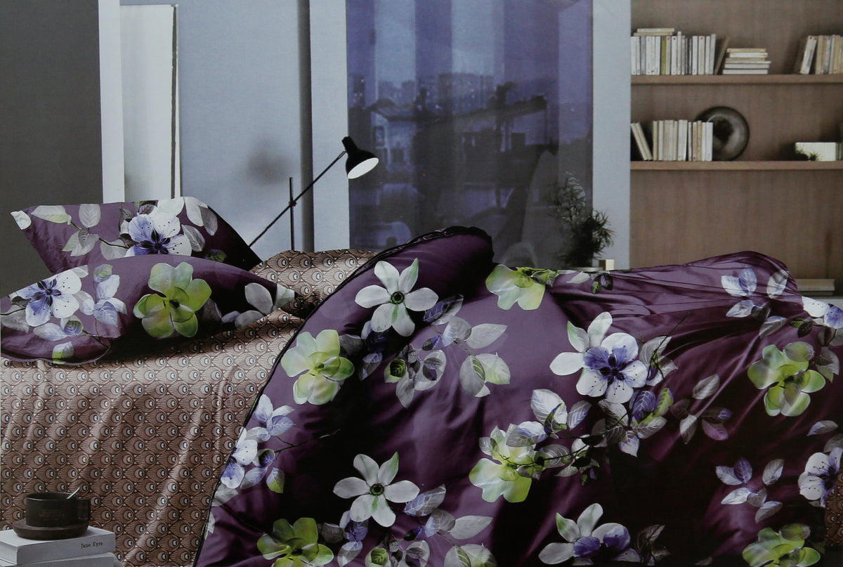 Carlton Double Bed Cover Set (1 bedcover+ 2 Pillow Covers) - Jagdish Store Online 
