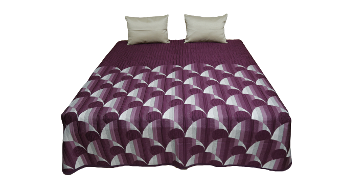 Lupe Reversible Double Bedcover with 2 Pillow Covers and 2 Cushion Covers