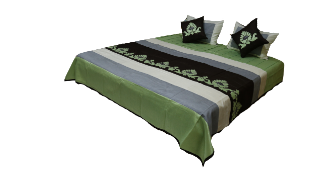Bal Patch Double Bedcover with Pillow Covers and Cushion Covers