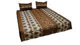 Ikat Design Double Bedcover with 2 Pillow Cover