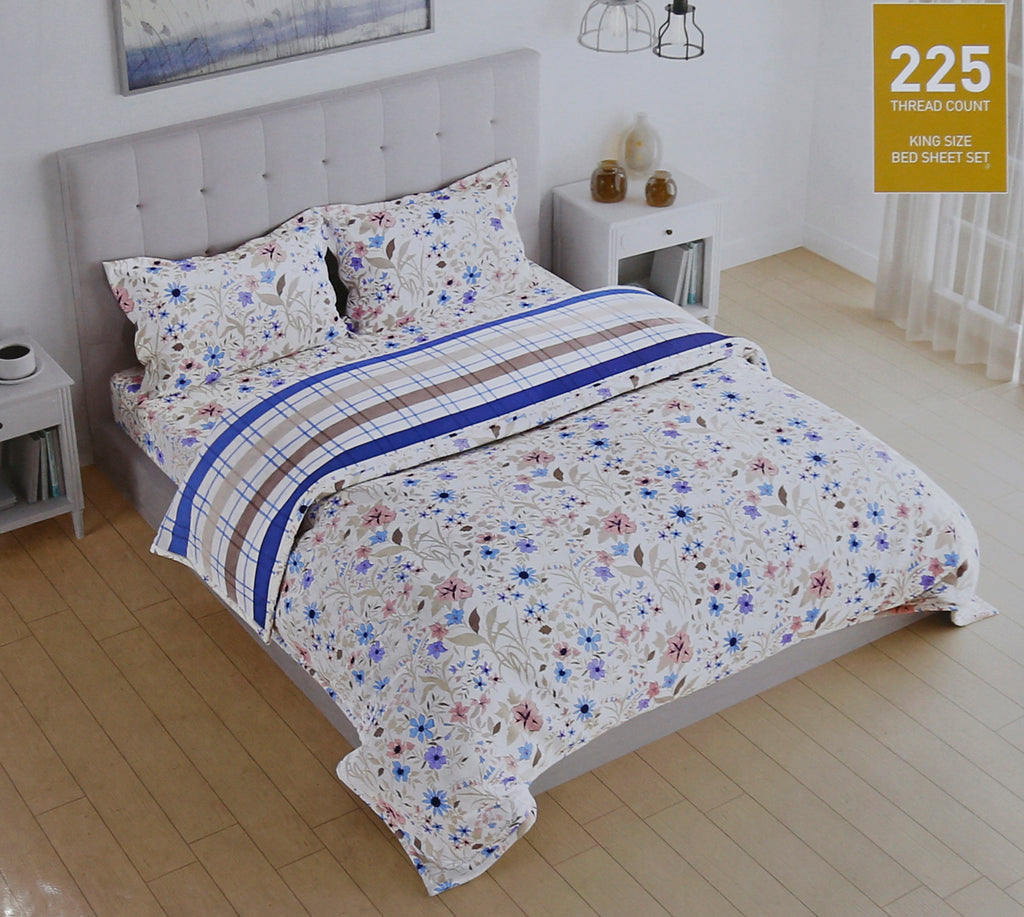 Boutique Living Double Bedsheet with 2 Pillow Covers
