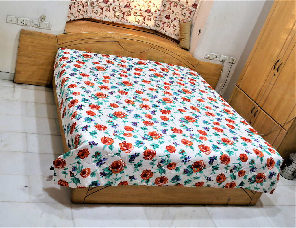 Reversible Printed Cotton AC Quilt (90x100 Inch)-200 GSM - Jagdish Store Online Since 1965