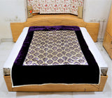 Maximus Printed (Purple/Cream) Chenille Quilt (60x90 Inch)-350 GSM - Jagdish Store Online Since 1965