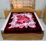 Brooklyn (Printed) (Maroon/Pink)Blanket(60 X 90 Inch)-Polyester - Jagdish Store Online Since 1965