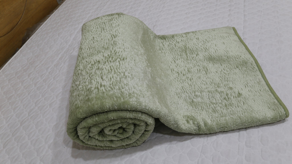 Monaco (Lemon/Green)Blanket(220 X 240 Cm)-Fur - Jagdish Store Online Since 1965
