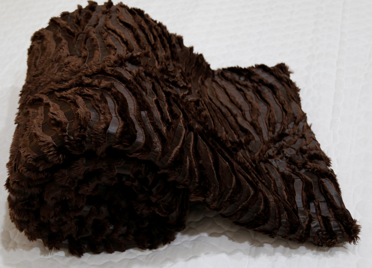 Mora- (Brown)Blanket(220 X 240 Cm)-Leather/Fur - Jagdish Store Online Since 1965