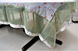 Printed(72x108 Inch)Table Cover(Green)-Tissue/Polyester - Jagdish Store Online Since 1965