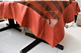 Sheer Stripe(60x108 Inch)Table Cover(Rust)-Sheer/Polyester - Jagdish Store Online Since 1965