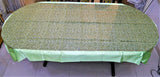 Embroidery(60x108 Inch)Table Cover(Green)-Sheer/Satin - Jagdish Store Online Since 1965