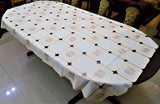 Cut Work(60x90 Inch)Table Cover(Beige)-Polyester - Jagdish Store Online Since 1965