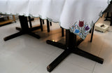 Embroidery(60x90 Inch)Table Cover(Green/White)-Cotton - Jagdish Store Online Since 1965