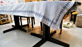 Embroidery(60x90 Inch)Table Cover(Grey)-Cotton - Jagdish Store Online Since 1965