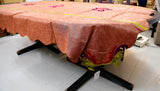 Patch Work(60x90 Inch)Table Cover(Rust)-Net/Velvet - Jagdish Store Online Since 1965