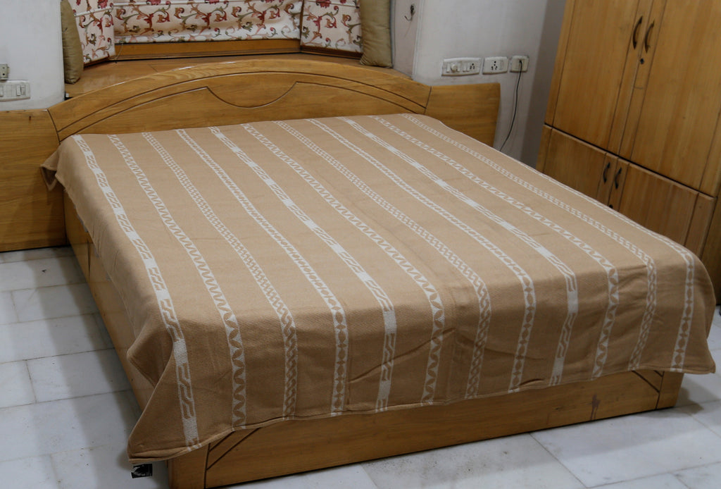 Mora (Camel) Wool Blanket-(220 X 240 Cm) - Jagdish Store Online Since 1965