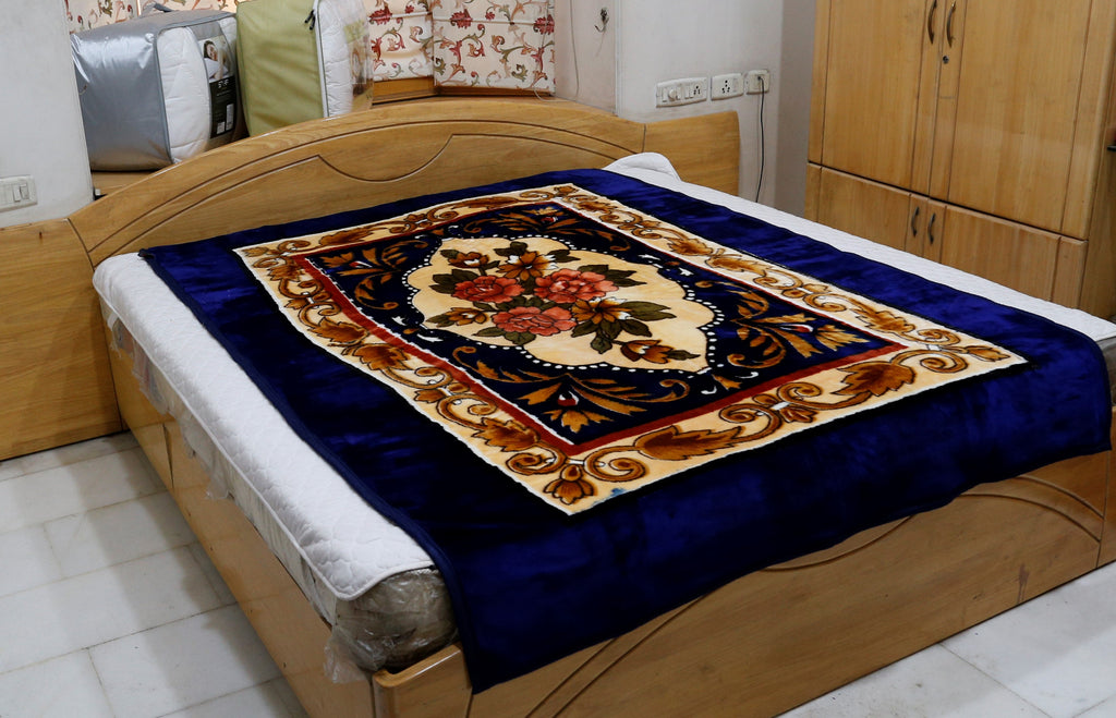 Floral (Printed) Blanket(64 X 88 Inch)-Polyester - Jagdish Store Online Since 1965