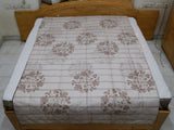 Reversible Printed AC Cotton Quilt (60x90 Inch)-Brown/Cream - Jagdish Store Online Since 1965