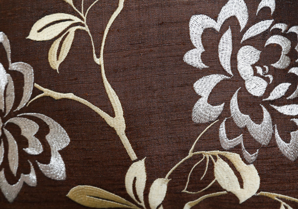 (Brown)Embroidery- Silk Cushion Cover - Jagdish Store Online Since 1965
