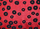 (Red)Beads Work- Polyester Cushion Cover - Jagdish Store Online Since 1965