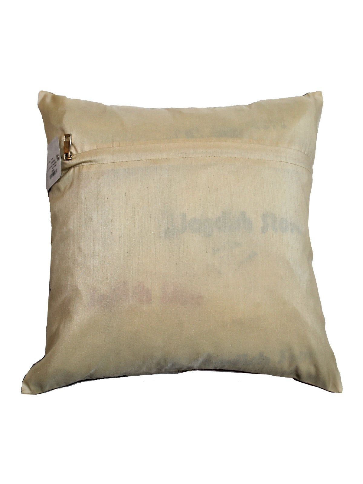 Plain cream gold reverse of the diagonal brocade cushion cover