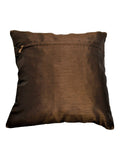(Brown)Patch Work- Polyester Cushion Cover - Jagdish Store Online Since 1965