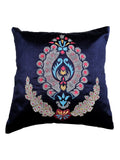 (N.Blue)Embroidery- Polyester Cushion Cover - Jagdish Store Online Since 1965